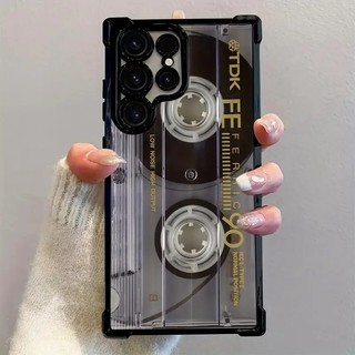 SAMSUNG Retro Cassette รูปแบบเคสโทรศัพท์นุ่มสําหรับSamsung Galaxy A56 A36 5GกรณีS25 Ultra S26 S24FE S23 A16 A55 S22 S21 A35 ฝาครอบ