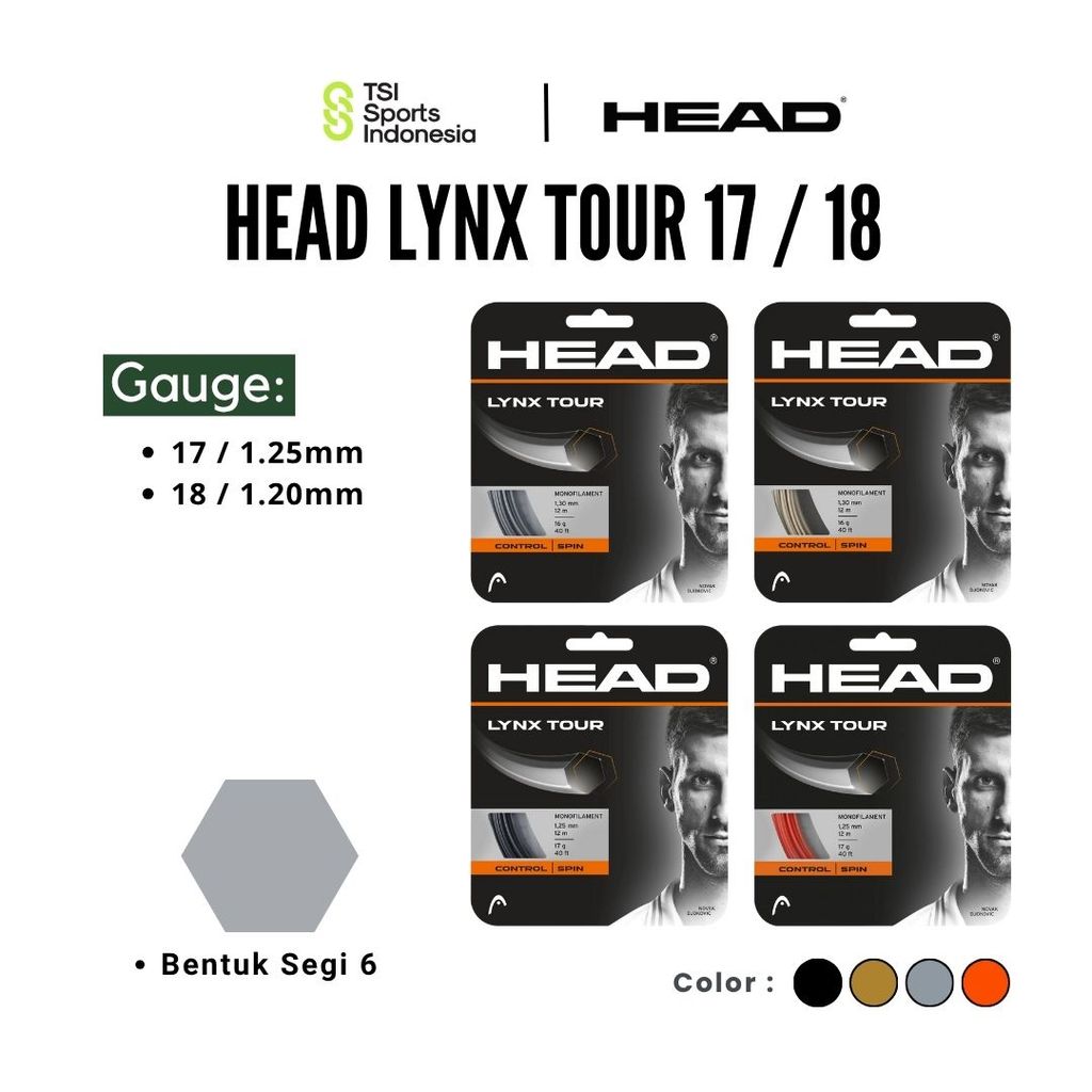 HEAD LYNX TOUR 17/18 สายเทนนิส Original