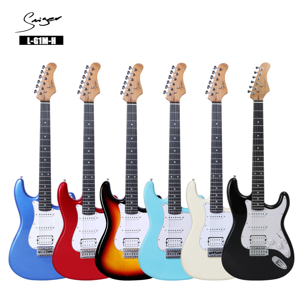 Double Coil ST กีตาร์ไฟฟ้า L-G1MH SSH กีตาร์ไฟฟ้าหลักย่าง Maple คอรอบหัวผลิตภัณฑ์ผ้าไหม