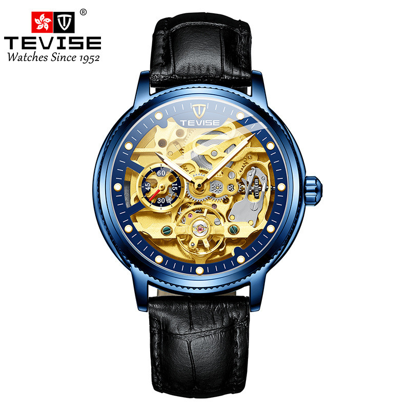 Swiss TEVISE TEVISE Mechanical Watch การเคลื่อนไหวอัตโนมัติเต็มรูปแบบ Luminous Mens Mechanical Watch