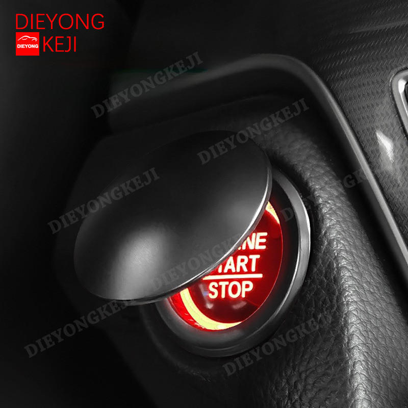 【🌞ส่งไว มีCOD】ฝาครอบปุ่มSTART งานโลหะ ครอบปุ่มPUSH START ครอบปุ่มstart รถยนต์ สุดเท่