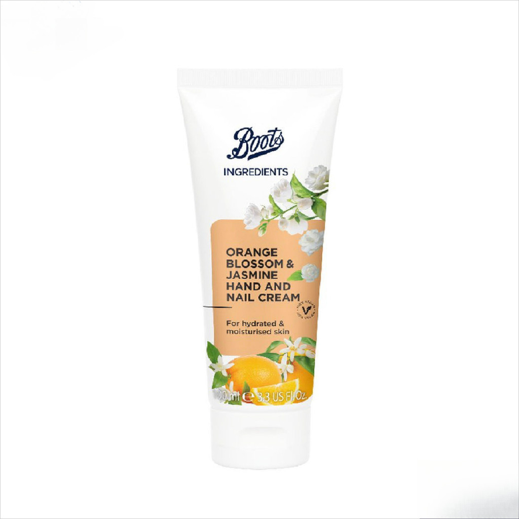 ครีมบำรุงมือ Boots Ingredients Orange Blossom & Jasmine Hand And Nail Cream 100Ml อินกรีเดียนส์ แฮนด์ แอนด์ เนล ครีม