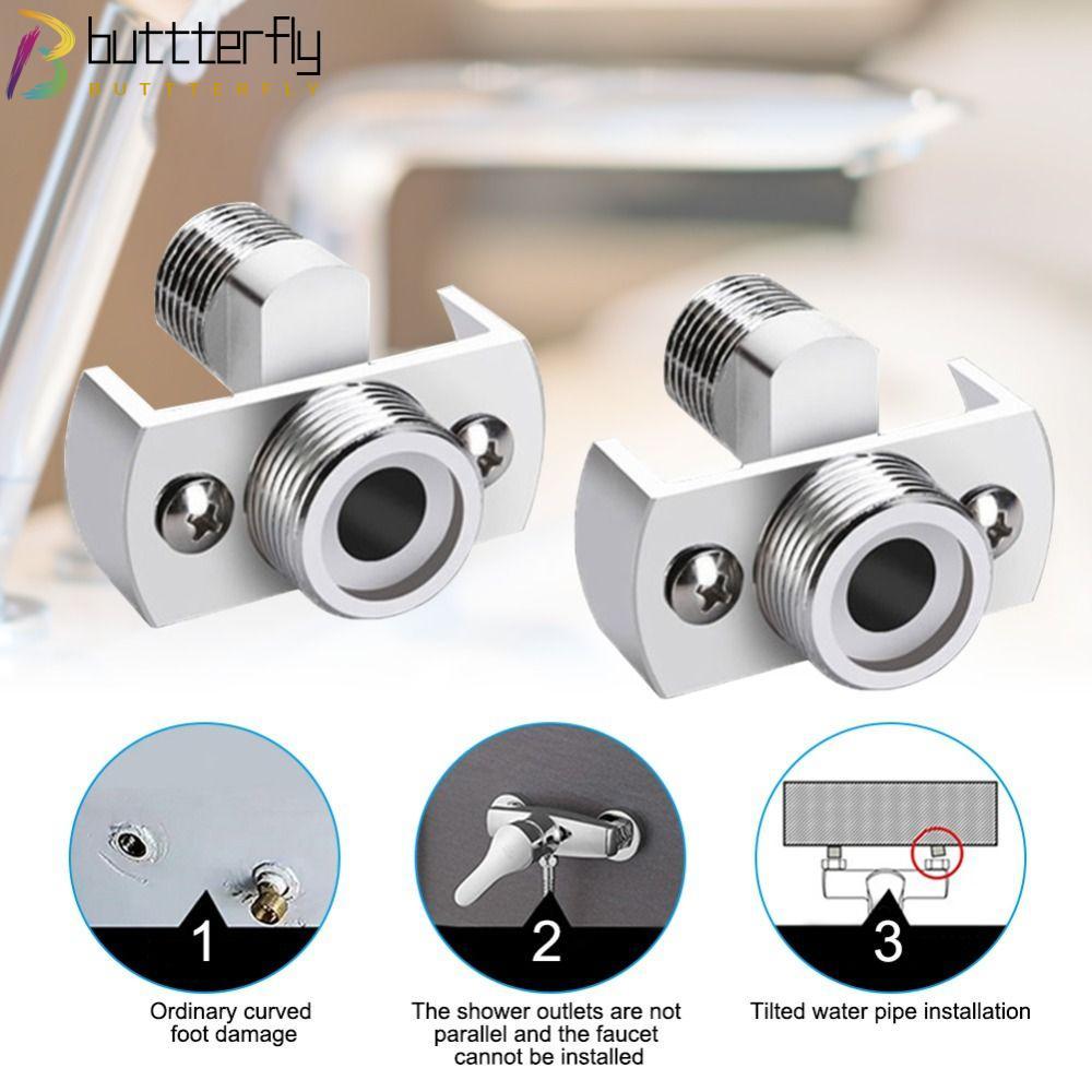 BUTTTERFLY Eccentric Screw มุมอะไหล่ห้องน้ํา Dardware Shower Mixer Tap Shower Faucet Adapter