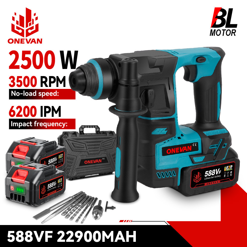 MAKITA วันวาน สว่านกระแทกค้อนไฟฟ้าแบบไม่มีแปรง 27 มม. ไร้สาย 6200ไอพีเอ็ม 360° เครื่องมือไฟฟ้าค้อนโรตารีสําหรับพินแบตเตอรี่ ดู 18โวลต์