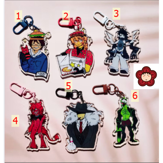 พวงกุญแจ Forsaken,พวงกุญแจอะคริลิค | 1x1x1x1,Two Time,Elliot,007n7,C00lokid,Mafioso