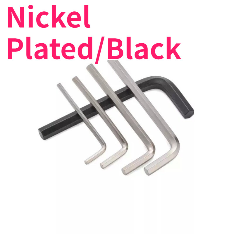 ชุบนิกเกิล/หัวแบนสีดํายาวหกเหลี่ยม M0.7-M17 999-MB