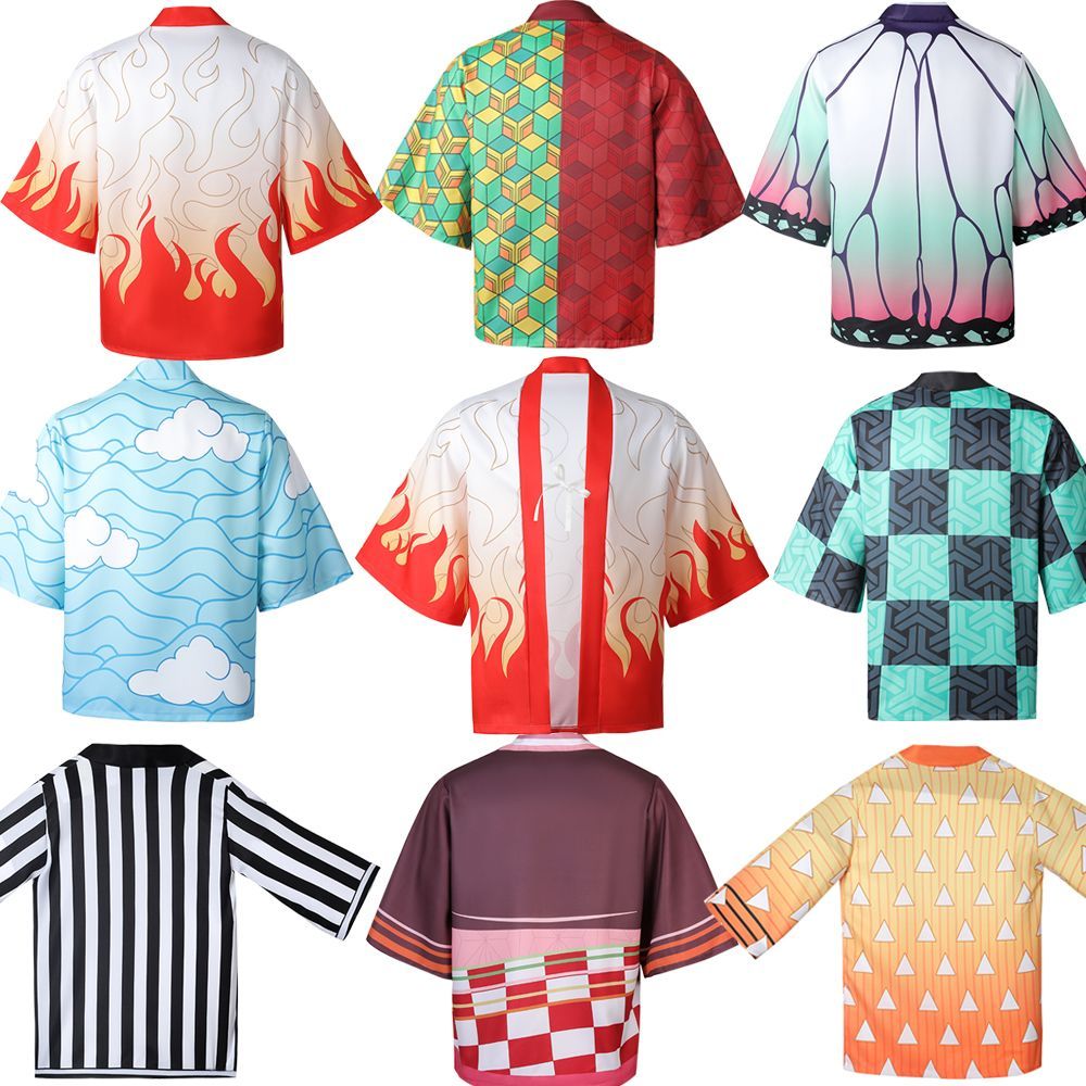 เสื้อคลุมฮาโอริ.Cosplay.Demon.Slayer.ตomioka.Giyuu.และ.Tanjiro