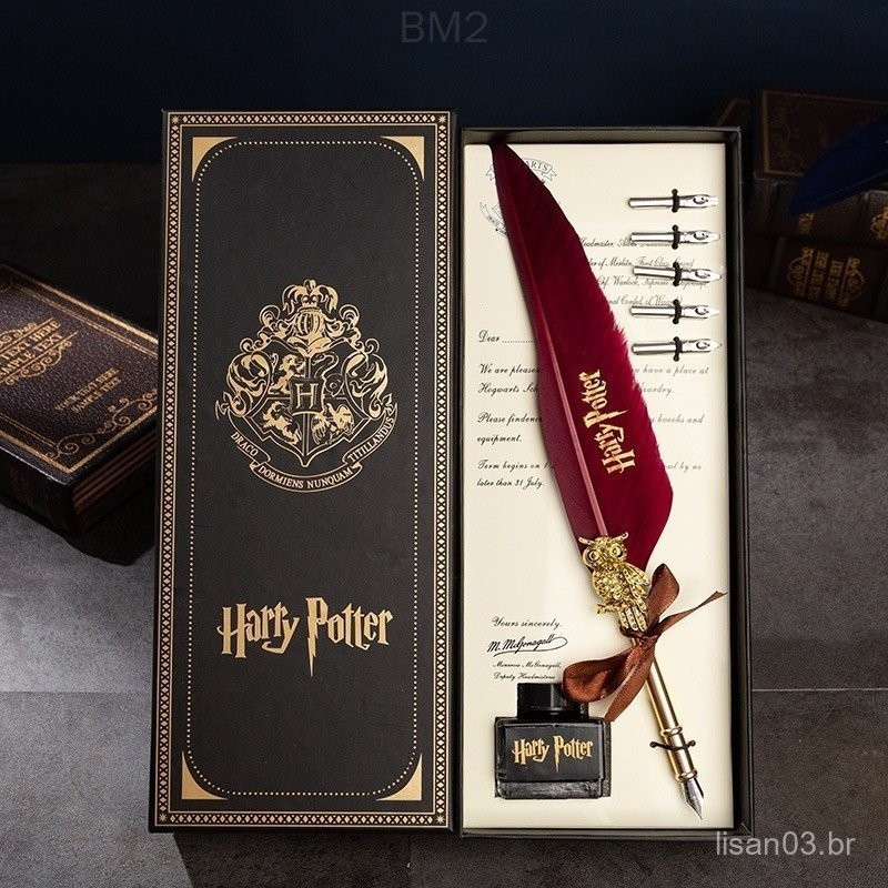 ชุดปากกา Harry Potter Quill ชุดปากกาประดิษฐ์ตัวอักษร ปากกา Quill ปากกาหรูหรา ปากกา Ace