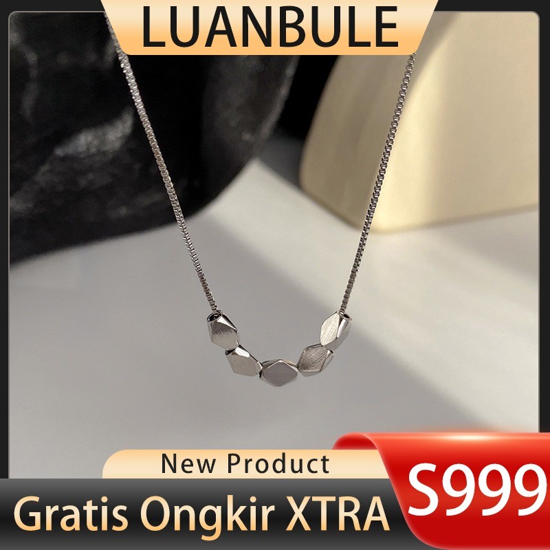 LUANBULE สร้อยคอเงิน S999 ผู้หญิง Lucky จี้