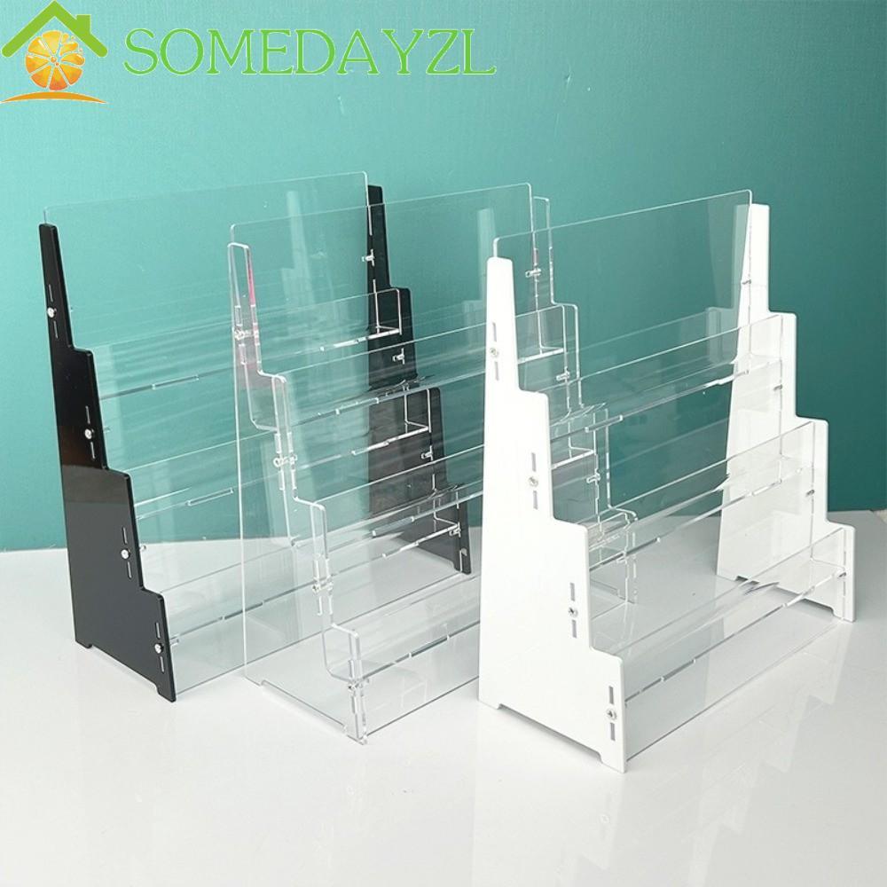 SOMEDAYZL ชั้นเก็บการ์ดเบสบอล,อะคริลิคที่ถอดออกได้กีฬาการ์ดจัดระเบียบกล่อง,คอลเลกชัน Rack ขนาดกะทัดรัด 3 ชั้นการ์ดจอแสดงผลขาตั้ง Craft Fairs