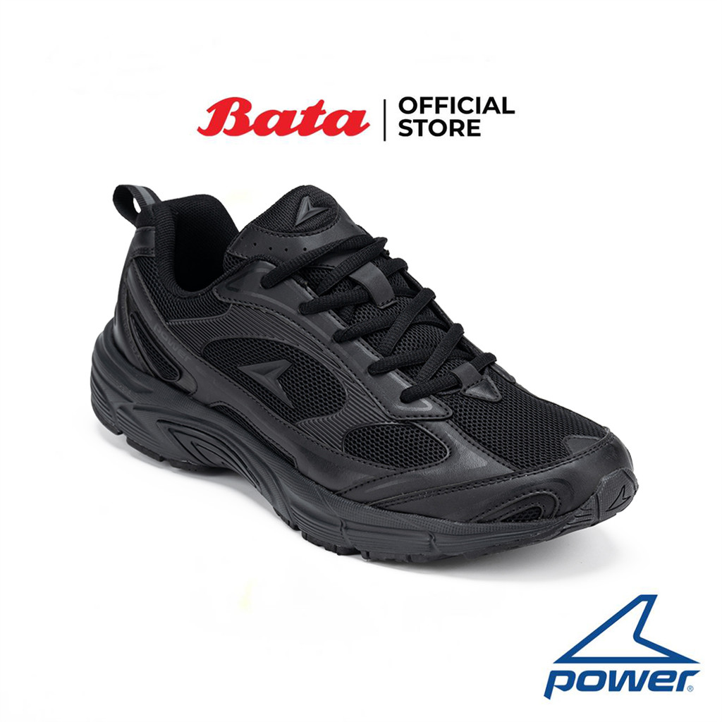 Bata บาจา Power รองเท้าผ้าใบสนีคเกอร์ แบบผูกเชือก สำหรับผู้ชาย รุ่น  Zeta Relic สีดำ 8286180