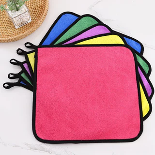 ผ้าเช็ดรถยนต์ แบบสองด้าน 30x30cm หนานุ่ม ซับน้ำดี แห้งเร็ว ใช้ซ้ำได้หลายครั้ง
