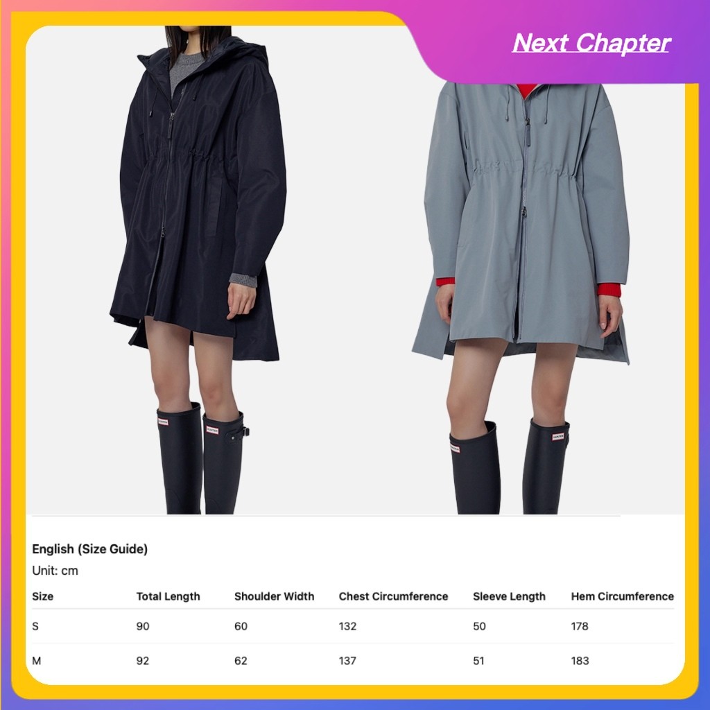 NC Korean Select HUNTER Womens Original Weather Jacket K-FASHION OUTER / DAILY RAIN JACKET / สไตล์กั