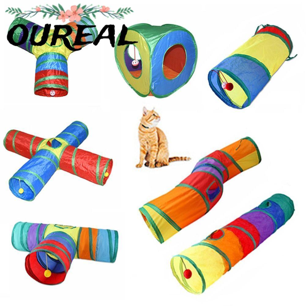 OUREAL เล่นอุโมงค์พับ Gerbil หนูสัตว์เล็กอุปกรณ์สัตว์เลี้ยง