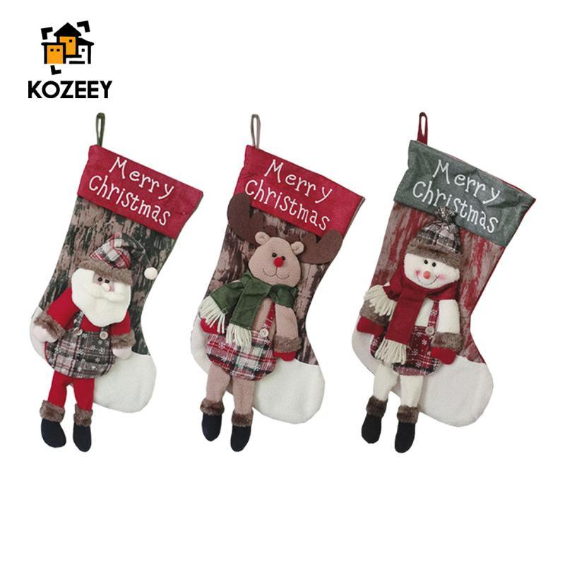 KOZEEY Christmas Stocking, Christmas Stocking, Christmas Decorative, Christmas Tree, Hanging Decorat