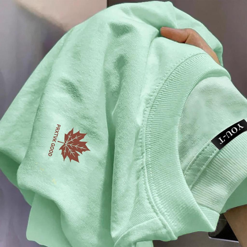 TeeTwoOneเสื้อน่ารัก เกาหลีสไตล์ลาย "PRXTVK" ผ้าCOTTON100%ใส่สบายไม่ต้องรีดOVERSIZE เกาหลีสไตล์เสื้อเท่ๆ【COD】