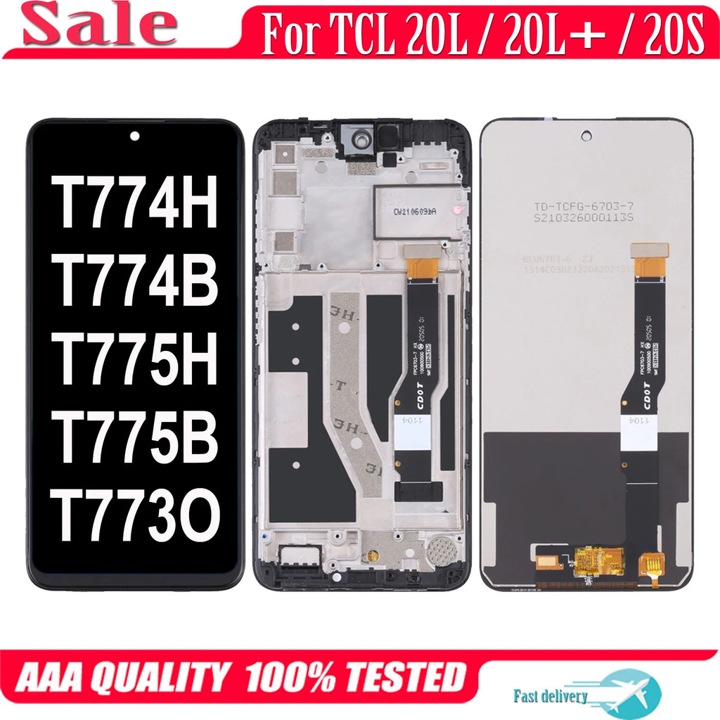 สําหรับ Tcl 20l Plus 20l + 20s T773o T774h T774b จอแสดงผล LCD Touch Screen Digitizer สําหรับ Tcl 20 