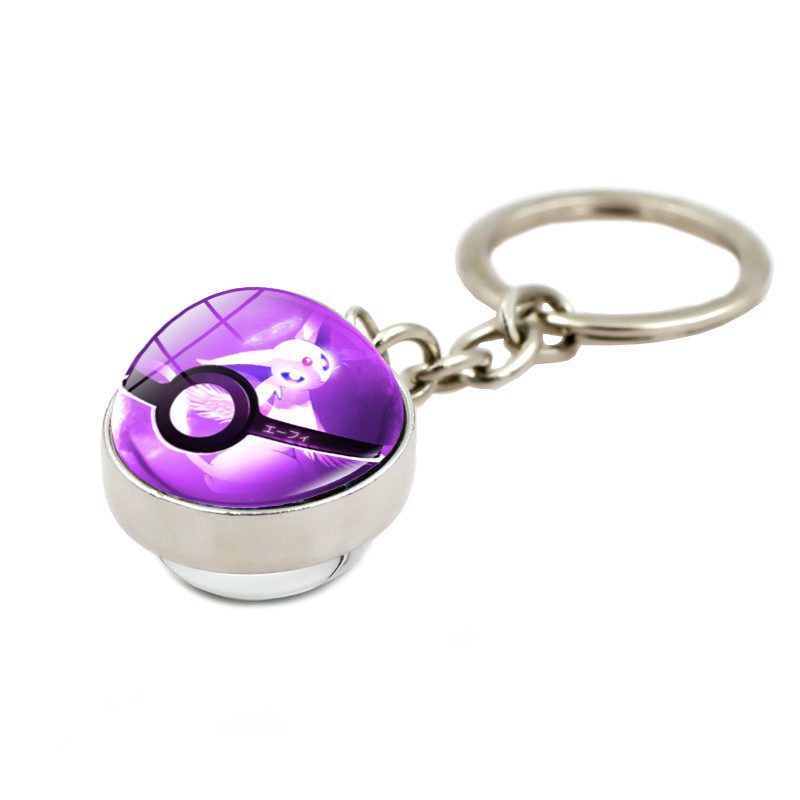 Pokémon Pokémon mega Evolution พวงกุญแจหิน จี้กระเป๋านักเรียน Pokemon maga จี้ยักษ์สุดขีด Glass Ball - รูปที่ 4