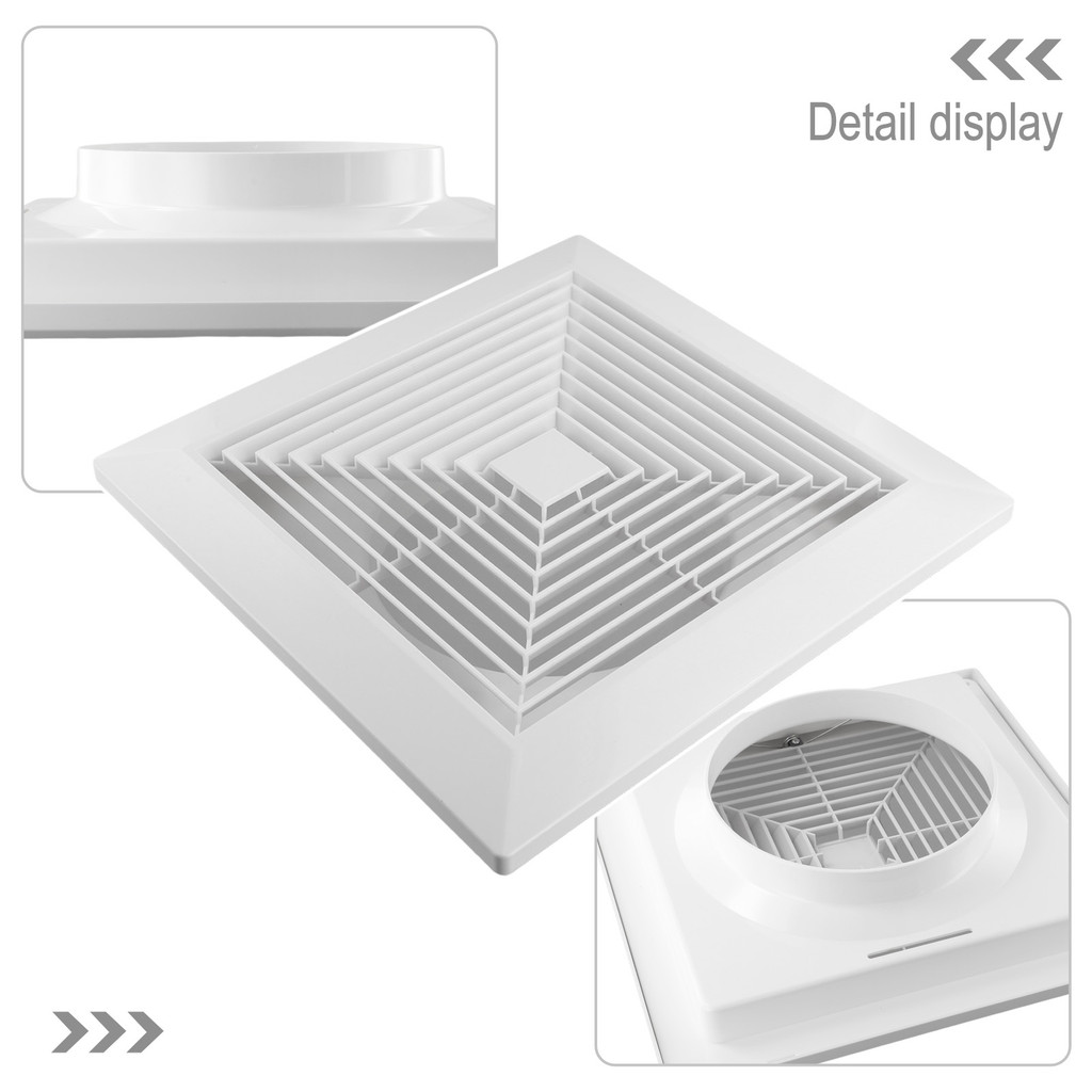 Abs Square Diffuser Pure White Square Diffuser ความแข็งที่แข็งแกร่ง Snap ในฤดูใบไม้ผลิแผงระบายอากาศ Hood