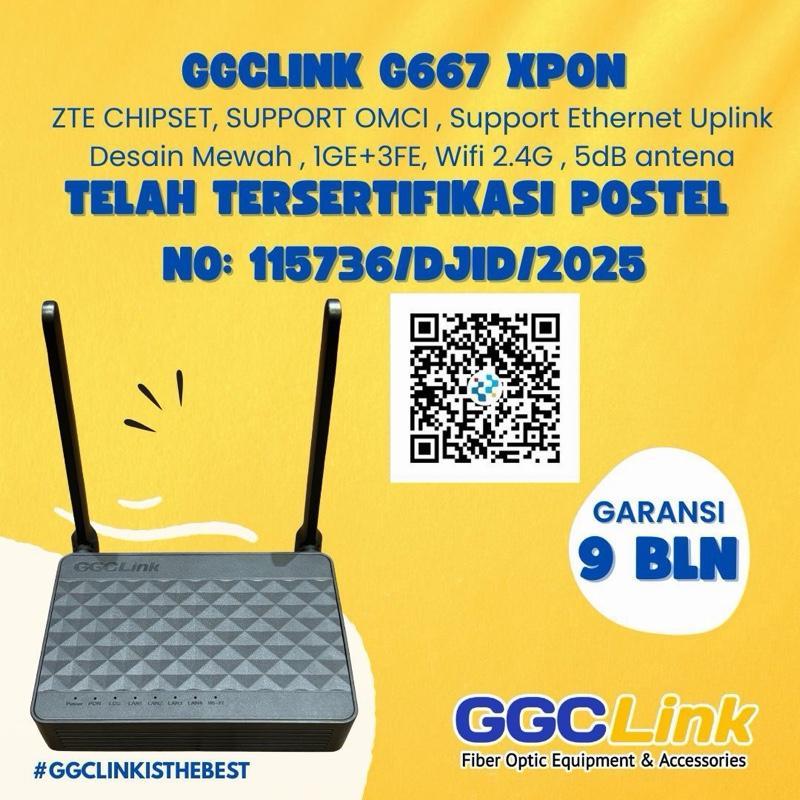 ONT XPON GGCLink G667 XPON ใหม่ใหม่สามารถ EPON GPON ONU สนับสนุน Ethernet Uplink ได้