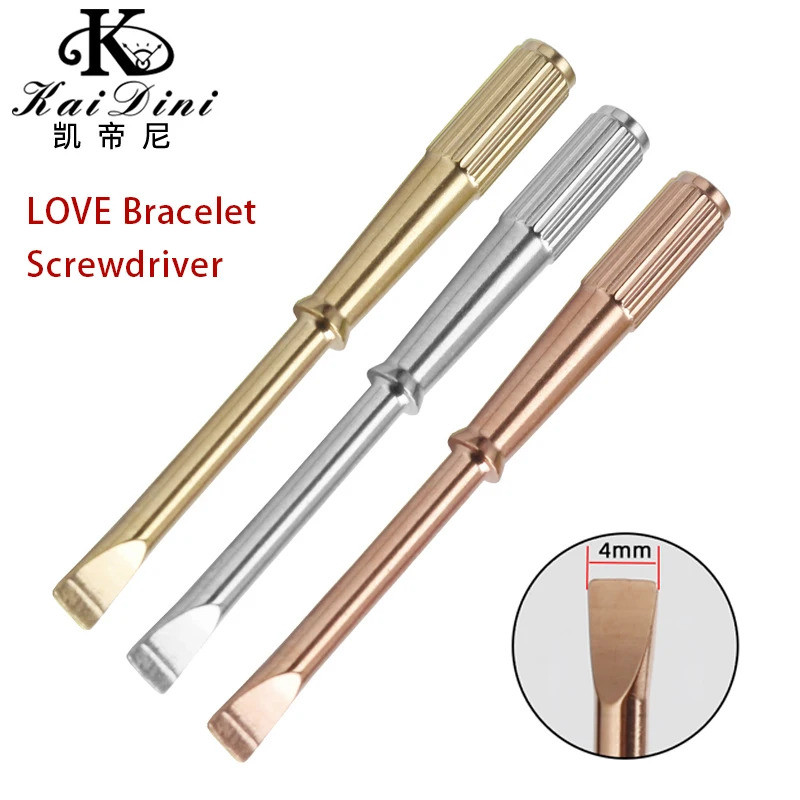 Original-ใช้ได้กับ Cartier LOVE Series สร้อยข้อมือไขควงรุ่นกว้าง 4 มม.ไทเทเนียม sSteel เครื่องมืออุป