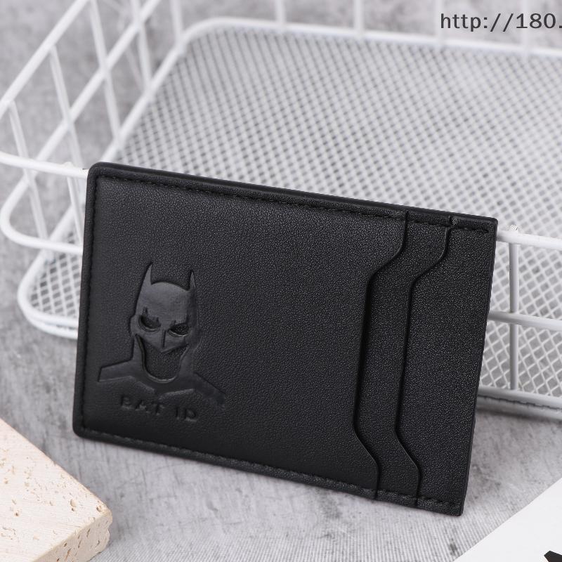 [fitnessfrenzystore] Bat ID Wallet Slim Leather Card Holder Case Wallet With Super Hero Mask Gift Fo