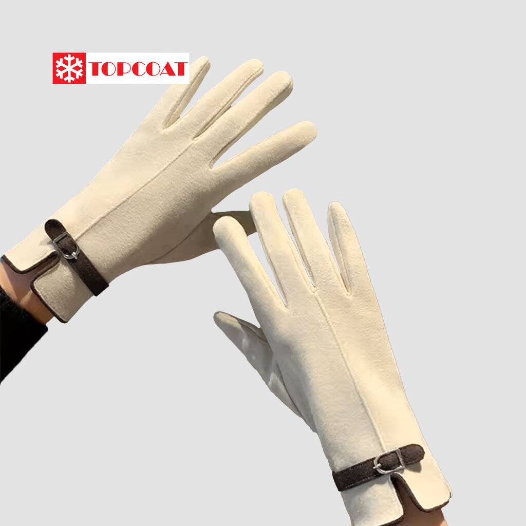 TOPCOAT ถุงมือผ้าวูลสำหรับผู้หญิง ผ้านิ่ม ยืดหยุ่นเล็กน้อย ใส่สบาย (1 ตู่) Freesize