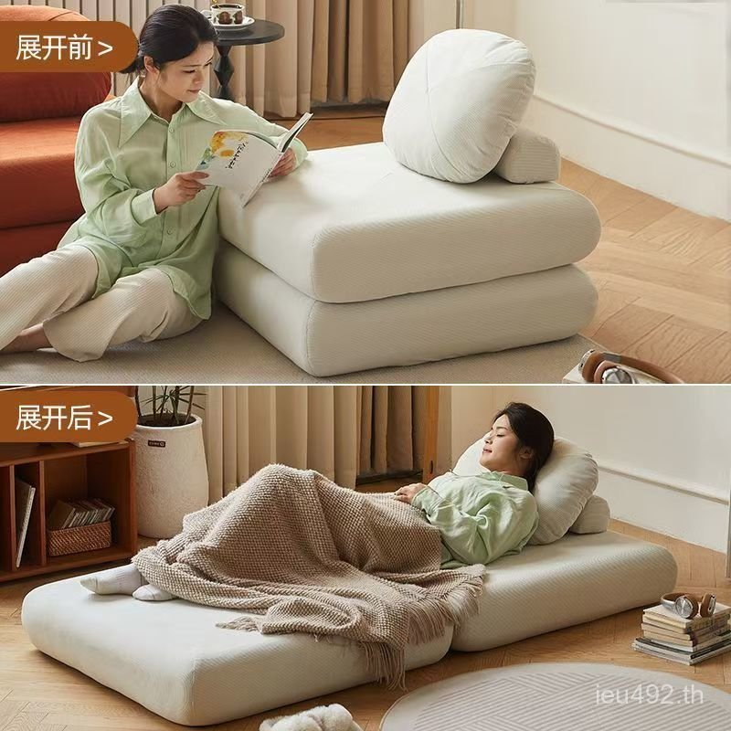 ขี้เกียจโซฟาพาร์ทเมนท์ขนาดเล็กเต้าหู้บล็อกโมจิโซฟาผ้าห้องนอนเดี่ยวที่ถอดออกได้ล้างทําความสะอาดได้เสื