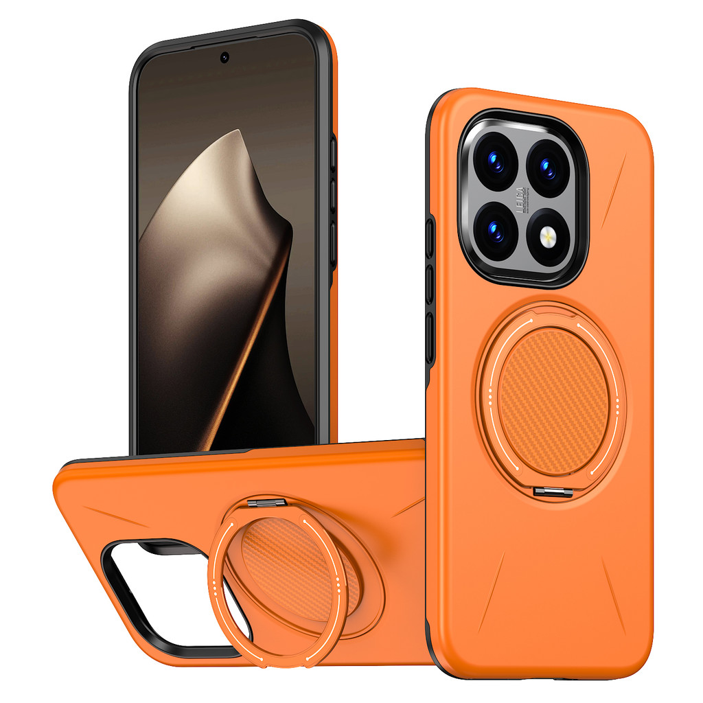 แฟชั่นหมุน Upright Bracket เคสโทรศัพท์ PC ด้านหลังและแม่เหล็กสําหรับ Xiaomi 15T Pro Drop Protection Casing