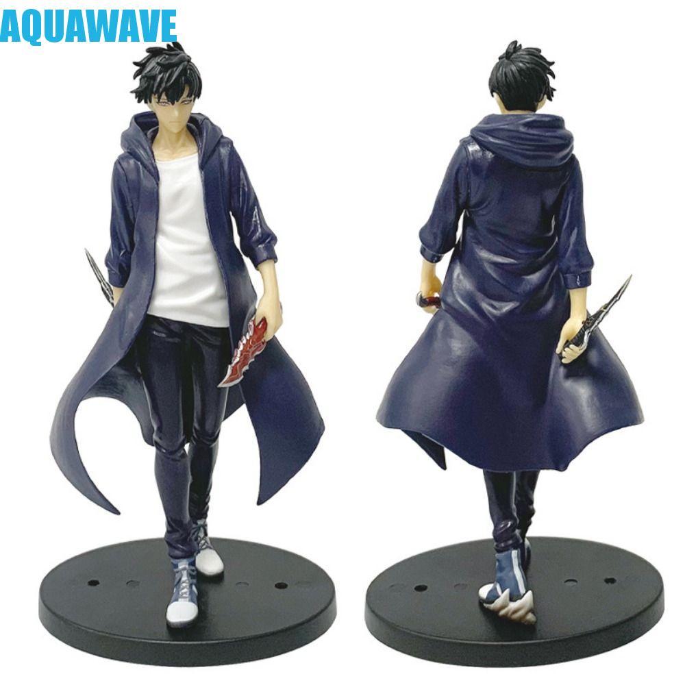 AQUAWAVE Solo Leveling Figure, สินค้าอะนิเมะยืนท่าทาง Sung Jinwoo Action Figure, แฟนของขวัญตุ๊กตา PV