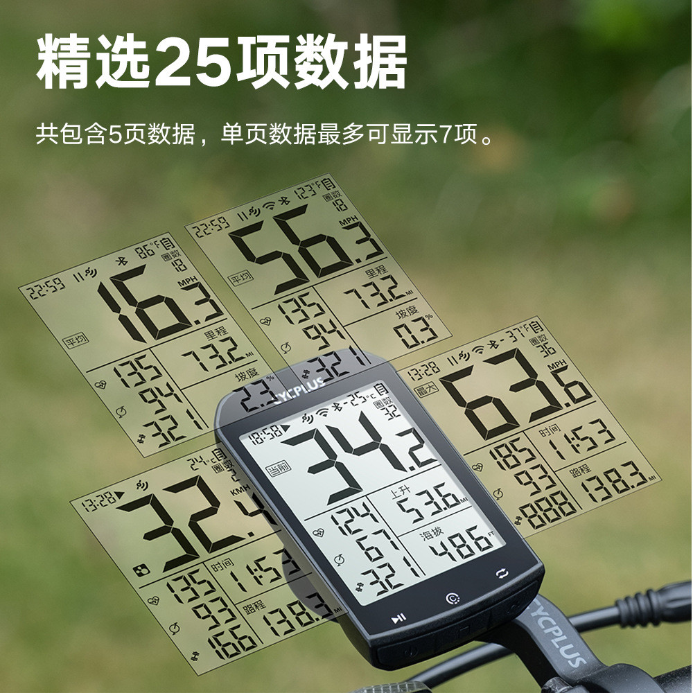 CYCPLUS M1 นาฬิกาจักรยาน Smart GPS กันน้ํา รองรับ Bluetooth ANT+ วัดระยะทางและความเร็ว
