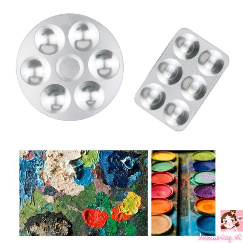 Boom Metal Paint Palette 6 Well 10 Well 12 Well ถาดสีสีน้ําสีน้ํามัน