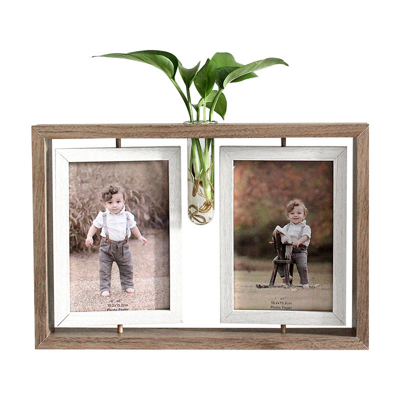 ERORO กรอบรูปไม้ 6 นิ้ว แบบตั้งโต๊ะ สไตล์นอร์ดิก หมุนได้ 2 ด้าน - รูปที่ 3