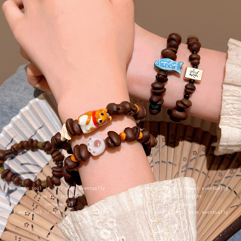 กำไล coquette bracelet สร้อยข้อมือลูกปัดสำหรับผู้หญิง แบบคู่ซ้อน