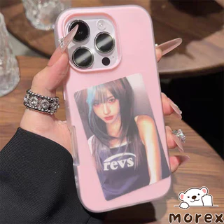 เหมาะสำหรับ IPhone 17 12 15 13 11 16 14 Pro Max XR X XS Max 15 7 8 Plus กรอบรูปเทรนดี้ 2 in 1 สีเจลลี่ เคสนิ่มกันกระแทก