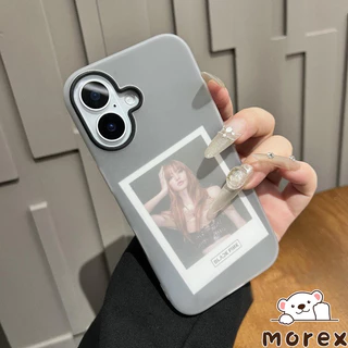 เหมาะสำหรับ IPhone 17 12 15 13 11 16 14 Pro Max XR X XS Max 15 7 8 Plus กรอบรูปเทรนดี้ 2 in 1 สีเจลลี่ เคสนิ่มกันกระแทก
