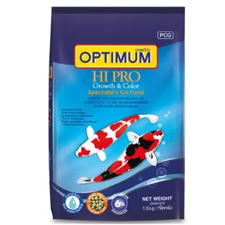 [จัดส่งจากคลัง] OPTIMUM ออพติมั่มไฮโปรอาหารปลาคาร์พสูตรเร่งโตเร่งสีผสมสาหร่ายสไปรูไลน่า 1.5กก. [8850477613157]
