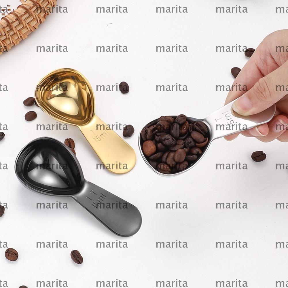 MARITA ช้อนตวงเมล็ดกาแฟ, 1 Tbsp หรือ 2 Tbsp 15/30ml ที่ตักกาแฟ, สแตนเลสทนทาน Ergonomic Tablespoon Ba