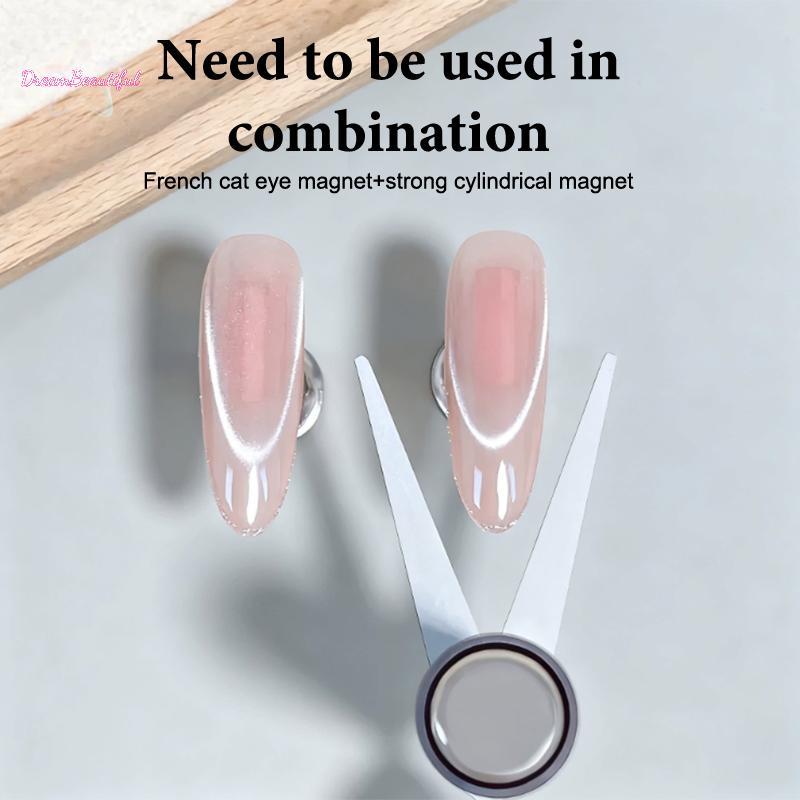 <DBFl-t> ใหม่ Dual Ended French Eye Magnet เครื่องมือแผ่น Strong Magnetic เครื่องมือเล็บ Assistive เสริมเจลภาษาโปลิชคําแม่เหล็กเครื่องมือ DIY ใหม่