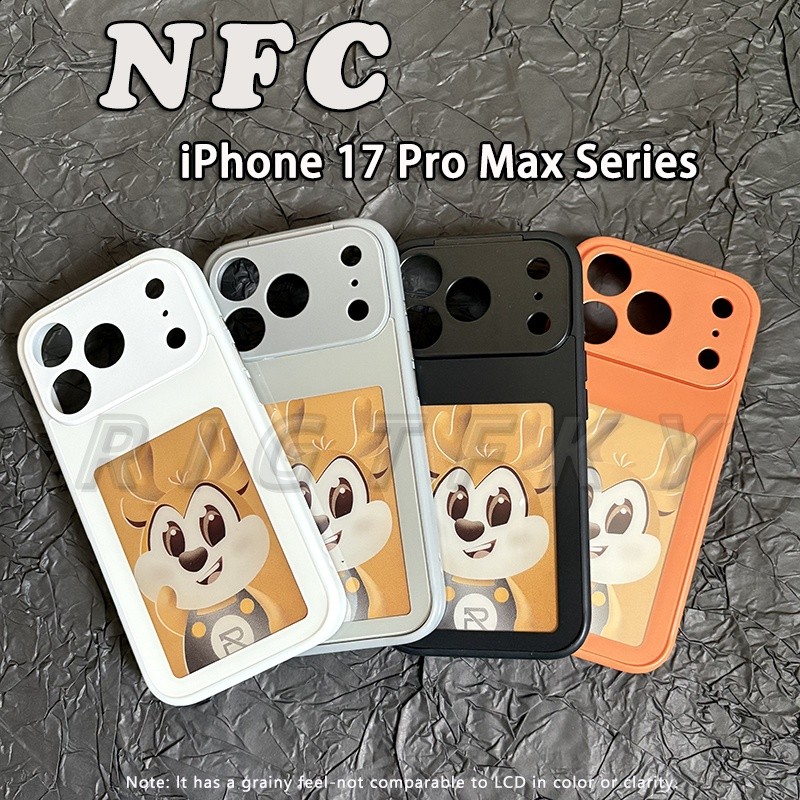 NFC E-inkเคสโทรศัพท์ภาพHDจอแสดงผลไร้สายเกียร์DIYหน้าจอสําหรับIphone 17 Pro Maxเด็กผู้หญิงฝาครอบโทรศัพท์