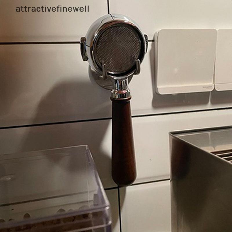 [attractivefinewell] Self-adhesive Coffee Bottomless Portafilter Wall Rack 51mm/53mm/54mm/58mm Coffe