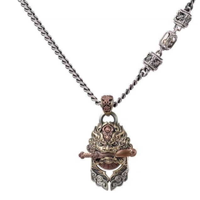 Godo Craftsman สร้อยคอกำไลทองแดงสำหรับผู้ชาย อุปกรณ์เสริมสไตล์เรโทรและลัทธิเต๋า BMK5