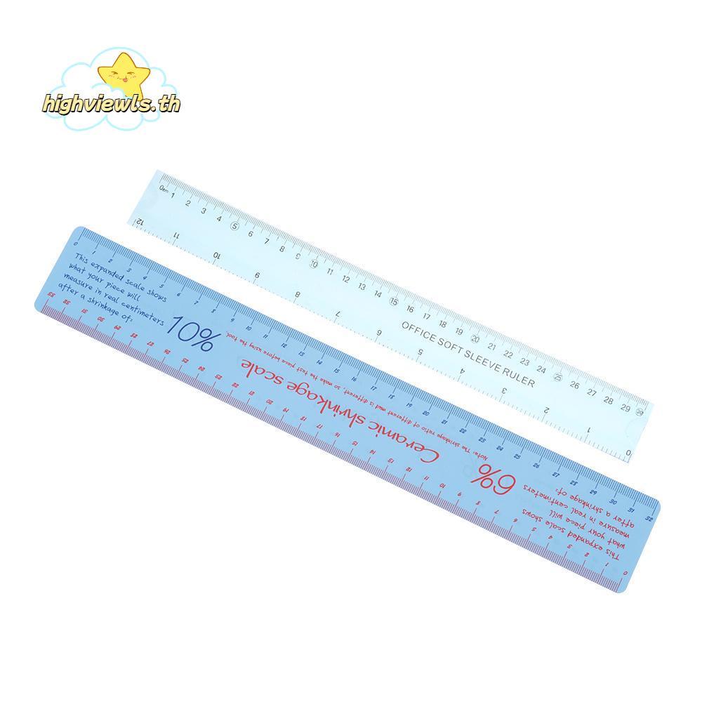 HIGHVIEWLS ไม้บรรทัดวัดเซรามิค, Sky-blue 32*3.7 ซม.เซรามิค Shrinkage Scale ไม้บรรทัด, ไม้บรรทัดมาตรฐ