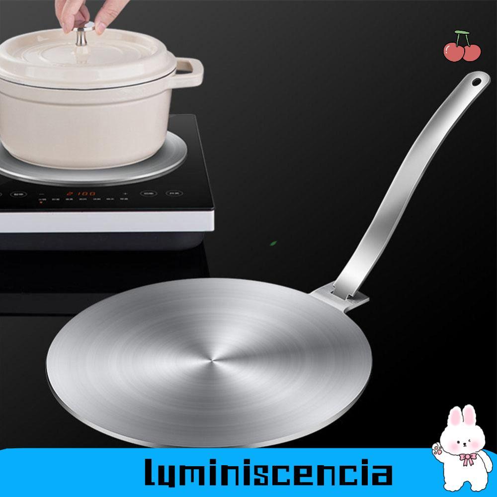 LUMINESCIA Induction Hob Converter Plate Diffuser, สแตนเลสเงินแผ่นนําความร้อน, ประสิทธิภาพการจัดเก็บ