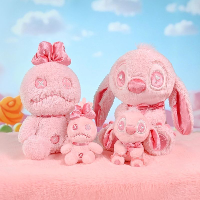 ของแท้ Disney Potdemiel Stitch ตุ๊กตาสีชมพู Stitch ตุ๊กตาของเล่นตุ๊กตาจี้ของขวัญ