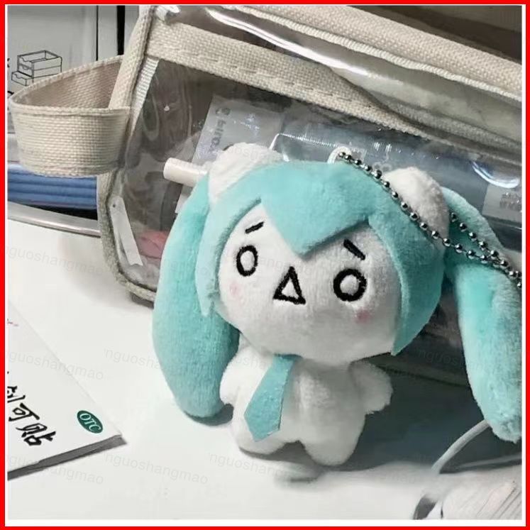 CH1 น่ารัก Hatsune Miku x Kaomoji ตุ๊กตาตุ๊กตาของขวัญสําหรับสาวกระเป๋าจี้ Fufu ตุ๊กตาของเล่นสําหรับเ
