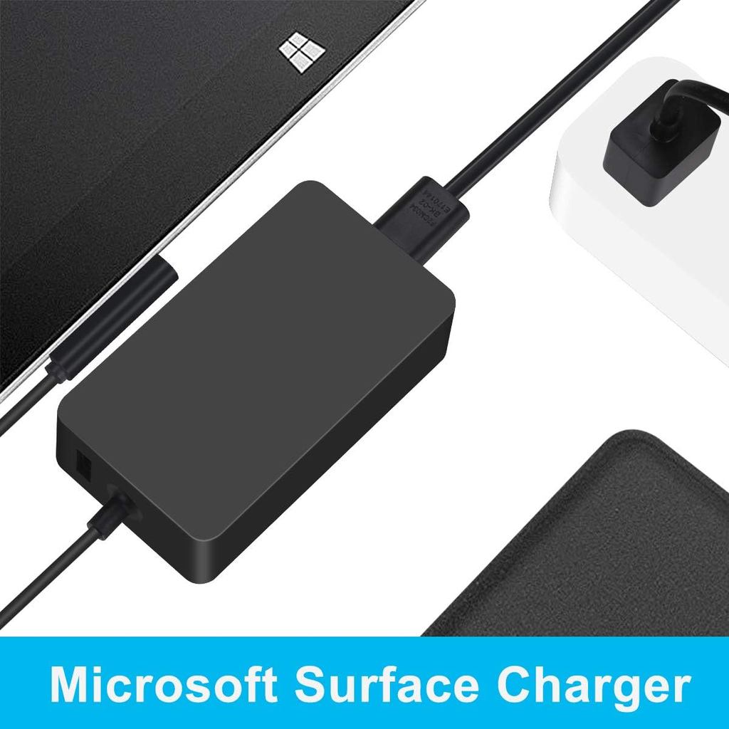 Surface Pro Charger, 65W Surface Pro 7 Pro 6 Pro 5 Pro 4 Pro 3 Power Supply Charger Fit for Microsof