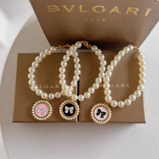 แฟชั่นสร้อยคอสัตว์เลี้ยงมุกสไตล์สุนัขแมวอุปกรณ์เสริมปกหรูหรา…