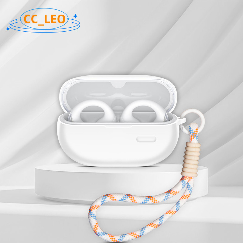 for SoundPeats PearlClip Pro Case Silicone Soft Case Suitable for SoundPeats CC Pro Shockproof Shell Protective Sleeve Cute Lanyard Pendant