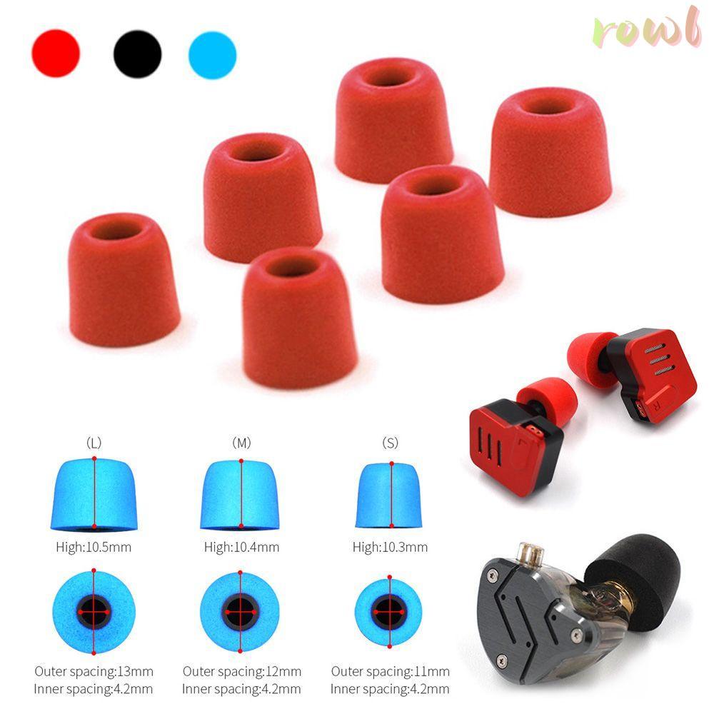 ROWL 3 คู่ Memory Foam In-Ear Noise Isolating Replacement Eartips